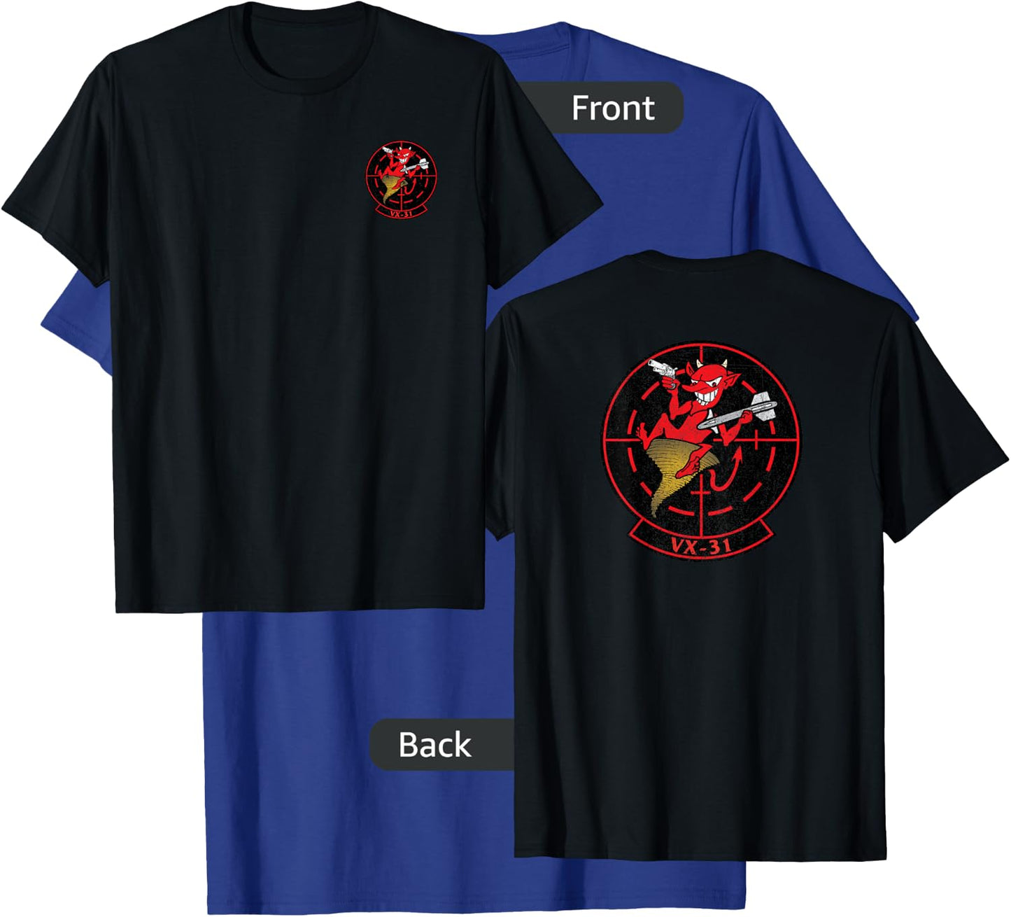 Air Test And Evaluation Squadron VX-31 DUST DEVILS T-Shirt - T-Shirt | Royal