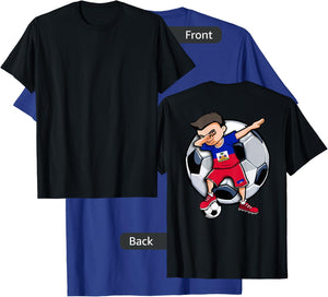 Dabbing Soccer Boy Haiti Football Fans Jersey Haitian Flag T-Shirt - T-Shirt | Royal