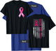 Back The Pink Breast Cancer Awareness Warrior Flag Women Men T-Shirt - T-Shirt | Royal