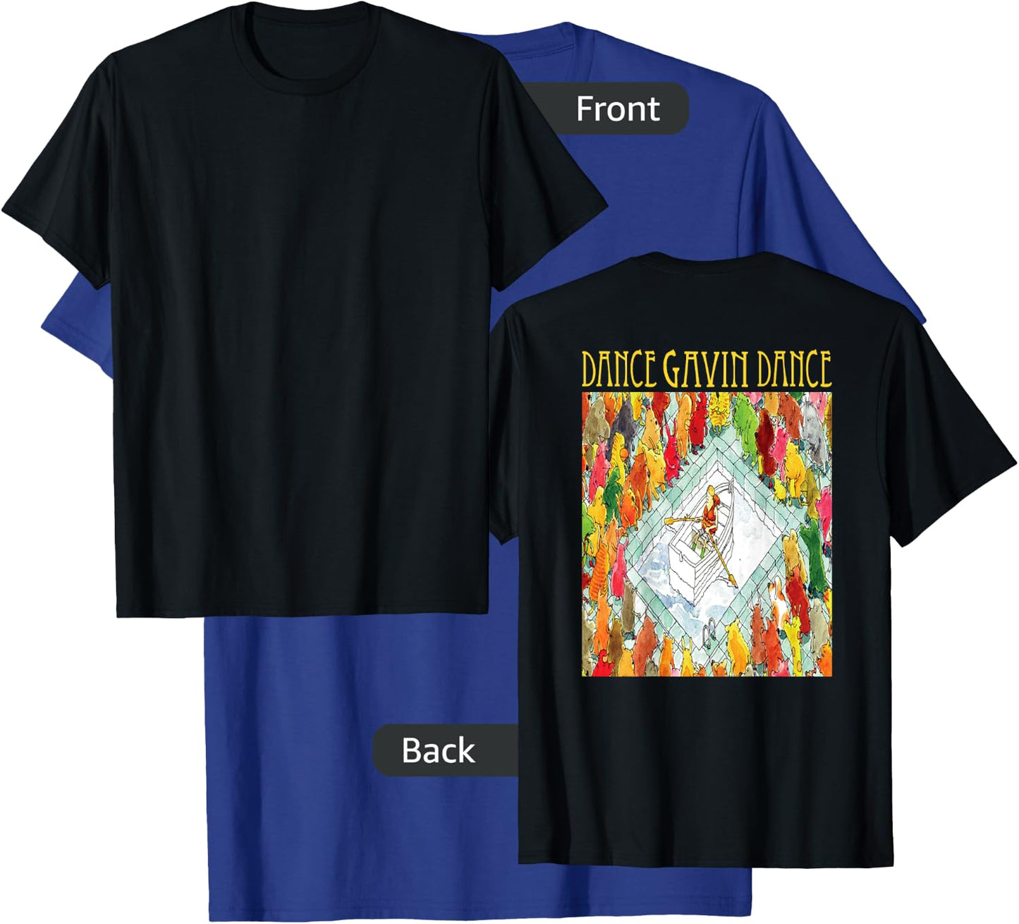 Dance Gavin Dance merch - Dance Gavin Dance - DESIGN ON BACK T-Shirt - T-Shirt | Royal
