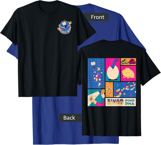 Jurassic Park 30th Anniversary Bingo Dino DNA Retro T-Shirt - T-Shirt | Royal