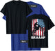 Vintage Motocross Dirt Bike Motorcycle USA American Flag T-Shirt - T-Shirt | Royal