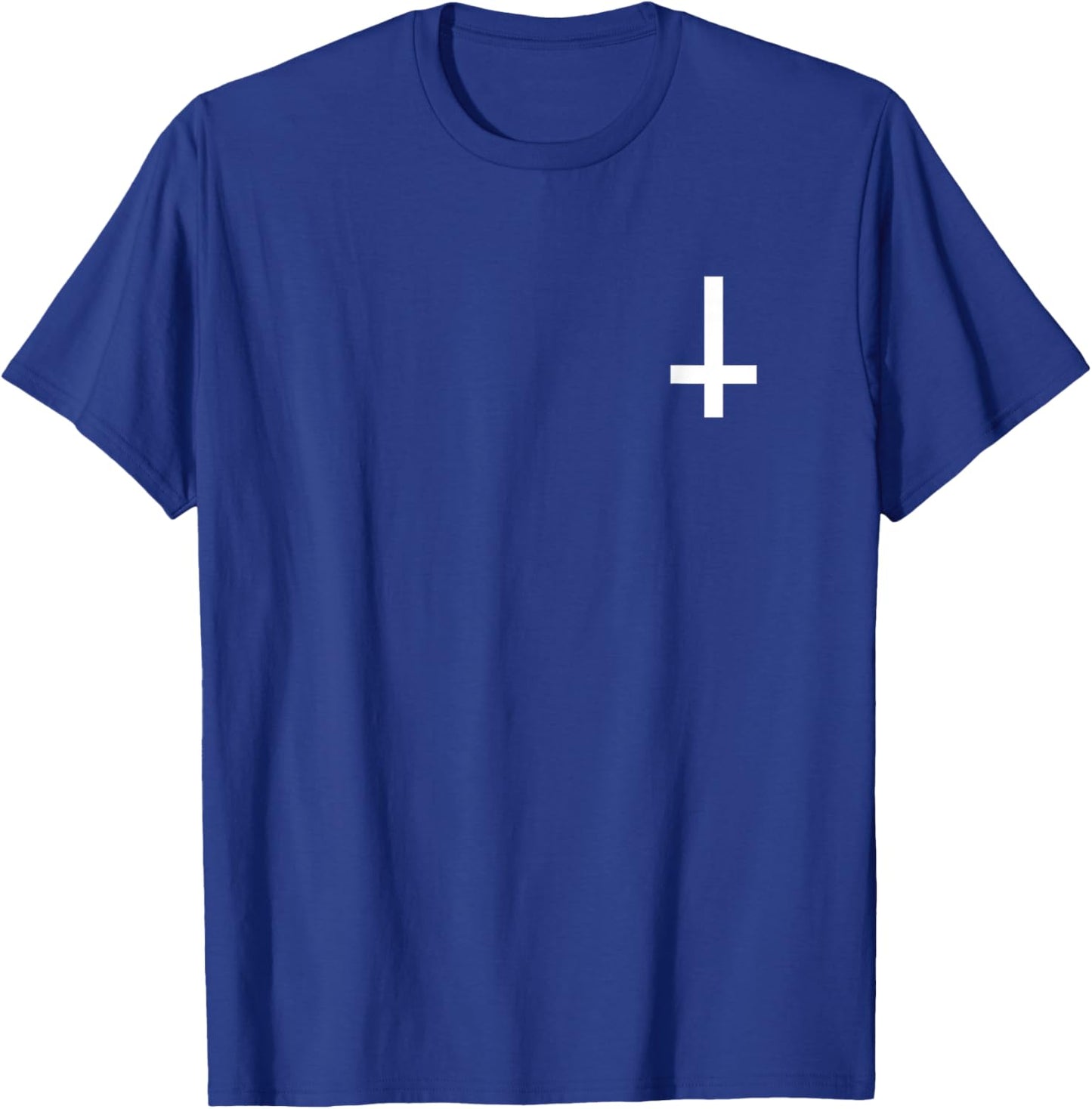 Inverted Cross Upside Down Satan Antichrist Atheist T-Shirt - T-Shirt | Royal