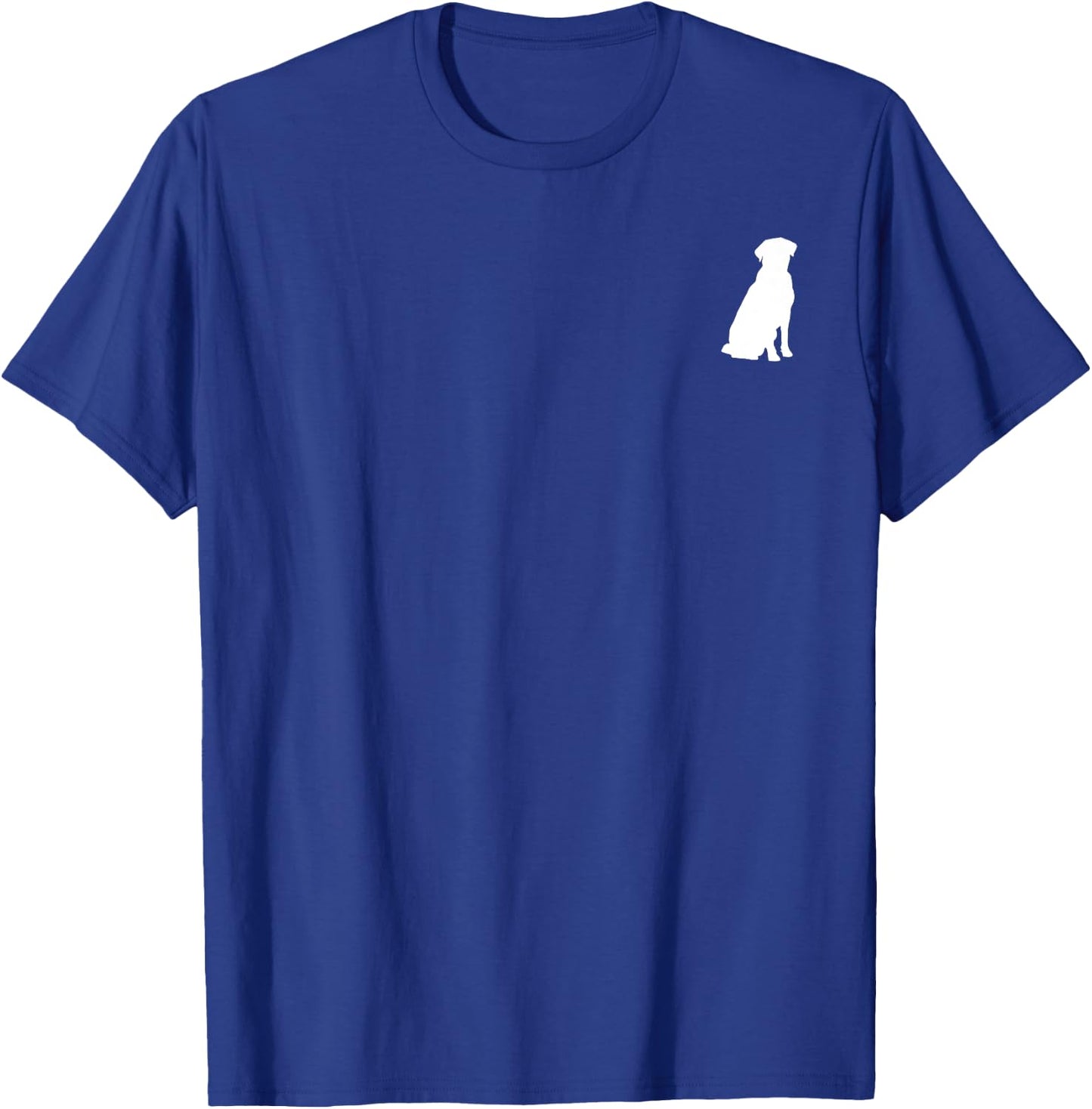 Dog Shirt - Silhouette On Pocket Area - Labrador Retriever T-Shirt - T-Shirt | Royal