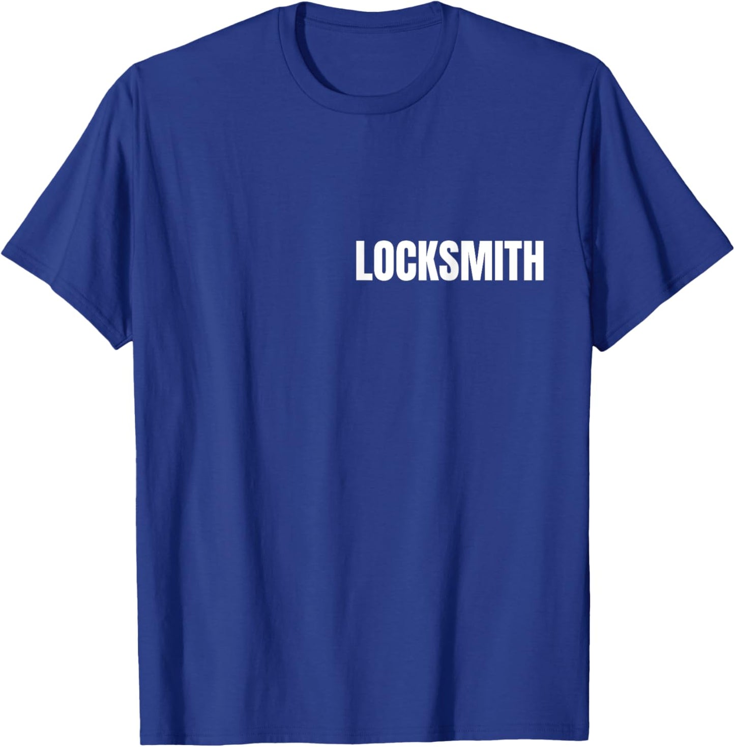 Locksmith Logo Style Employees Official Uniform Work Design T-Shirt - T-Shirt | Royal