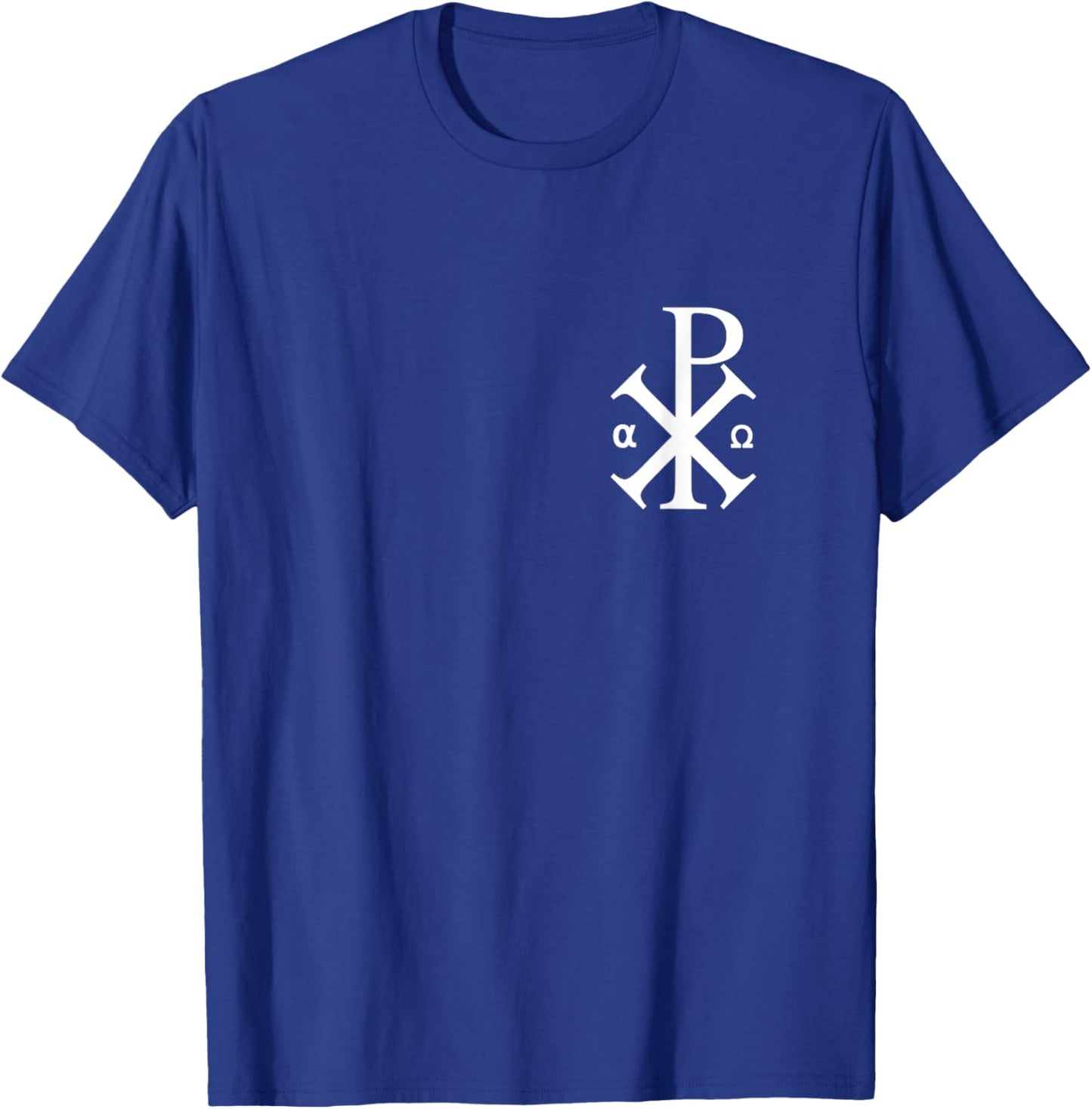 Chi Rho Symbol Motif Jesus Constantine Cross Christian T-Shirt - T-Shirt | Royal