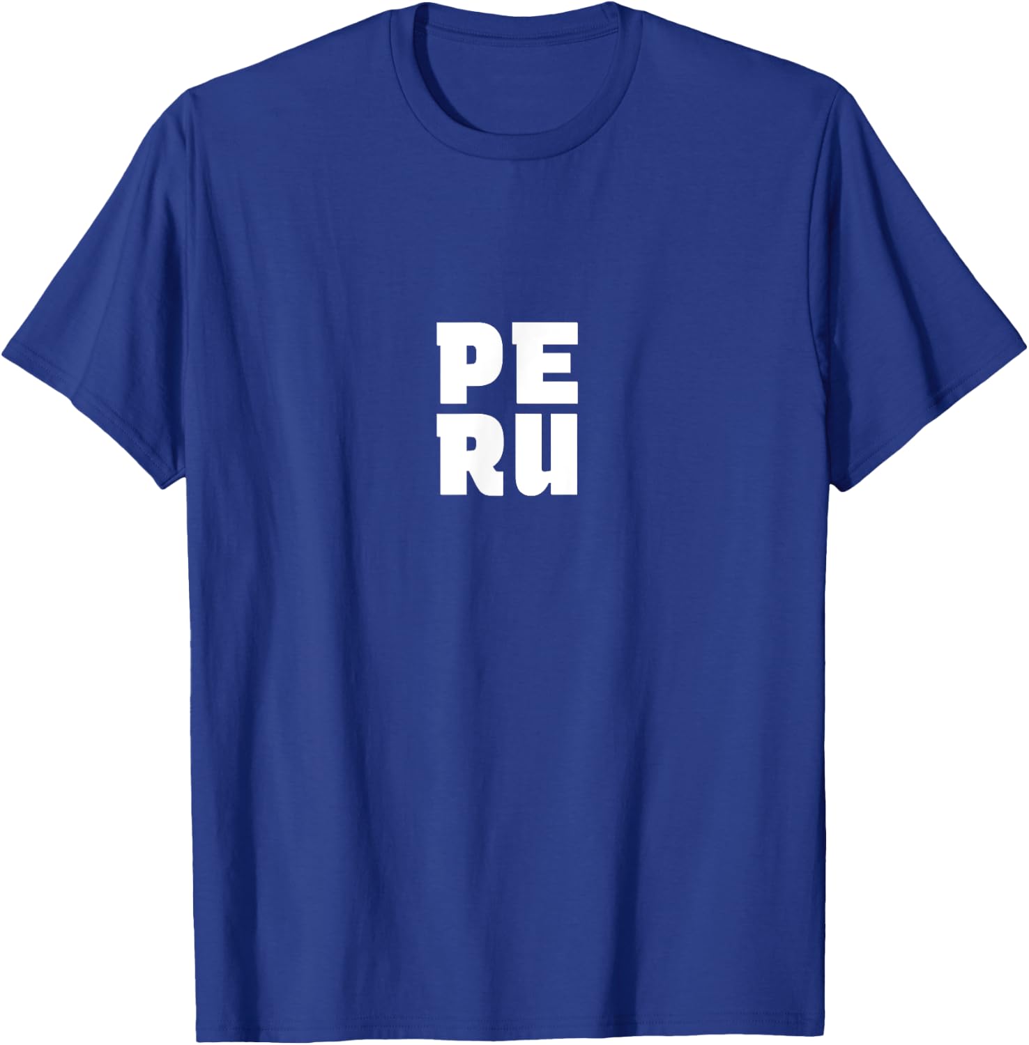 Peru Souvenir - Peruvian Pride Letter Box Word Art T-Shirt - T-Shirt | Royal