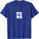 Peru Souvenir - Peruvian Pride Letter Box Word Art T-Shirt - T-Shirt | Royal