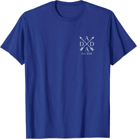 Dada Est 2024 New Dad 2024 Dada 2024 Matching Family T-Shirt - T-Shirt | Royal