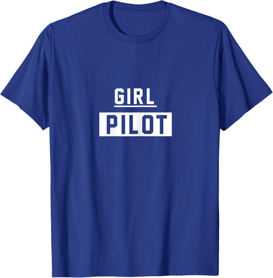 Girl Pilot Women in Aviation Aviatrix Female Pilot T-Shirt - T-Shirt | Royal