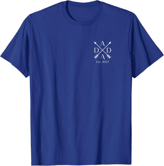 Dada Est 2023 New Dad 2023 Dada 2023 Matching Family T-Shirt - T-Shirt | Royal