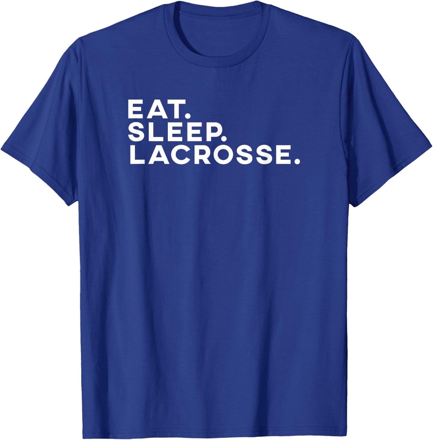 Eat Sleep Lacrosse Vintage Retro Lacrosse Stick Gift T-Shirt - T-Shirt | Royal