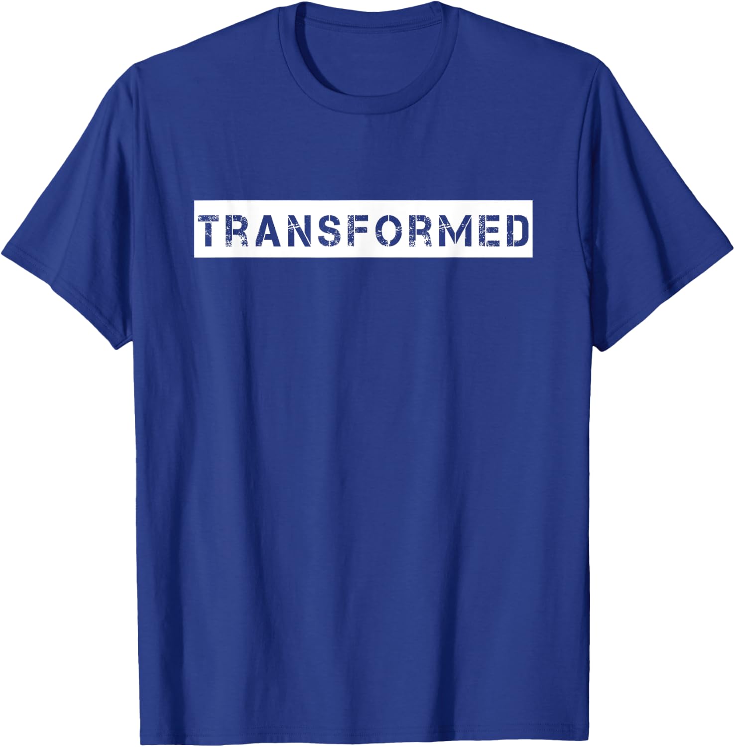 Transformed Christian Inspirational Design T-Shirt - T-Shirt | Royal