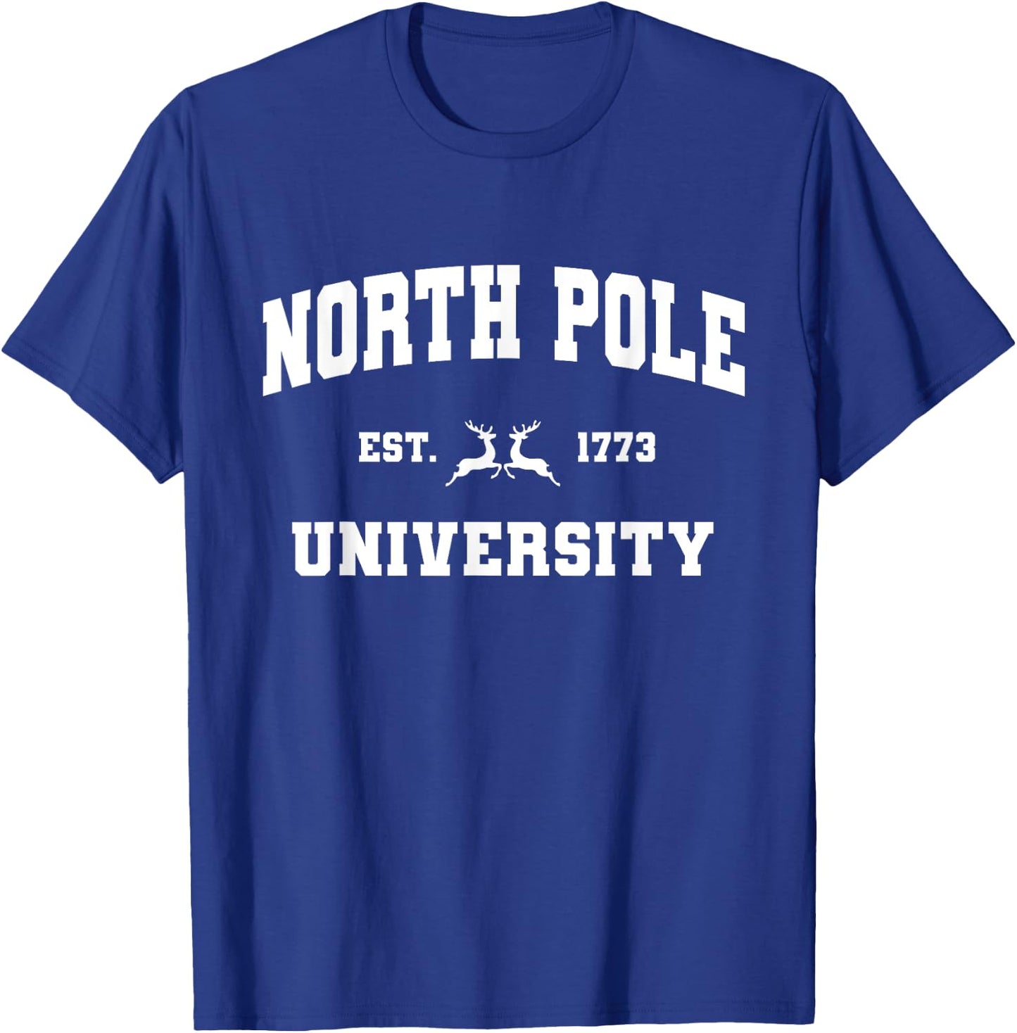 Christmas North Pole University Santa Workshop Elves Red T-Shirt - T-Shirt | Royal
