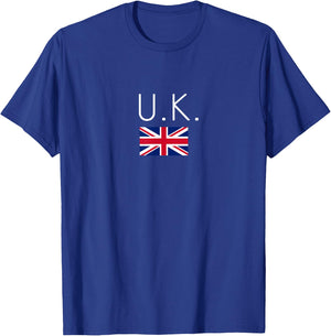 U.K. England, Great Britain United Kingdom Flag T-Shirt - T-Shirt | Royal