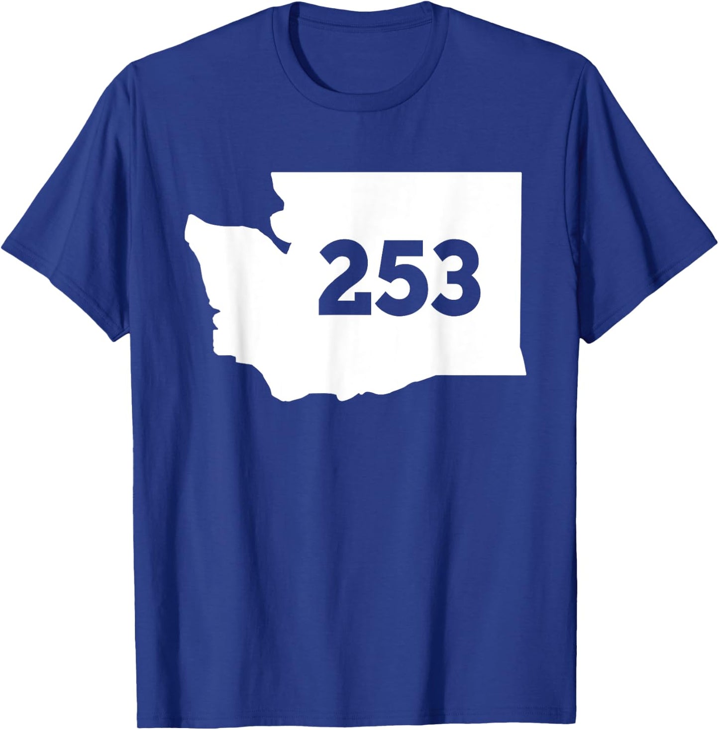 Washington 253 Area Code T-Shirt - T-Shirt | Royal