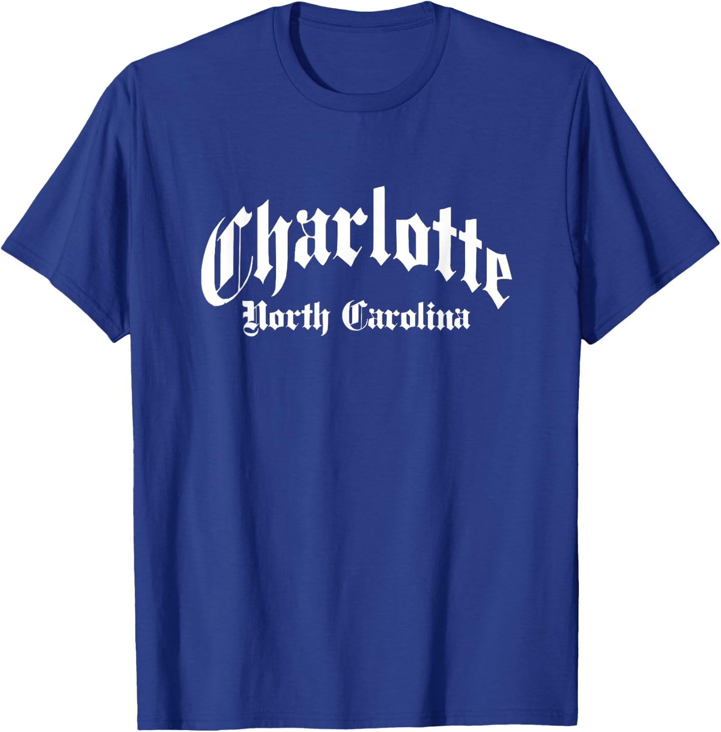 Charlotte - NC - Gothic / Old School Design - Classic T-Shirt - T-Shirt | Royal
