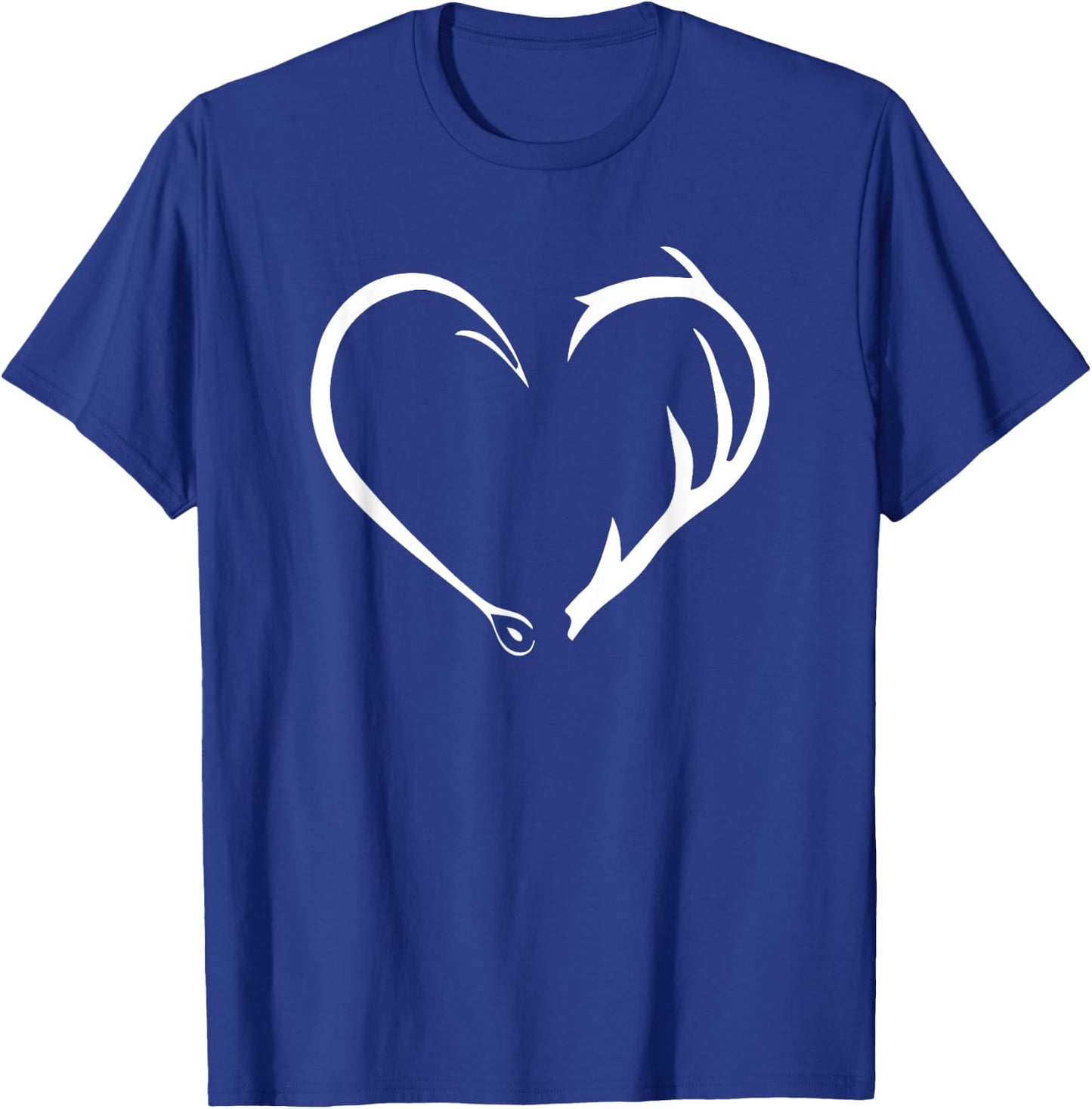 Hunter Antler Fishing Hooks & Shed T-Shirt - T-Shirt | Royal