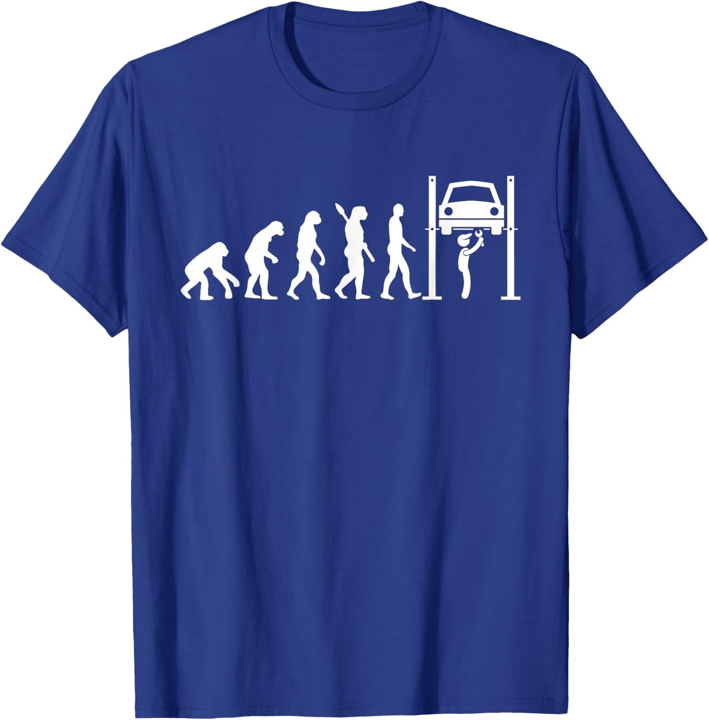Car Mechanic Evolution Auto Mechanic T-Shirt - T-Shirt | Royal