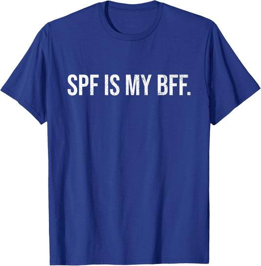 Vintage SPF Is My BFF Sunscreen Skincare Esthetician T-Shirt - T-Shirt | Royal