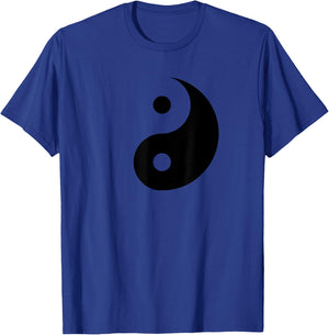 Miftees Yin Yang -Adults Blue Yin Yang T-Shirt - T-Shirt | Royal
