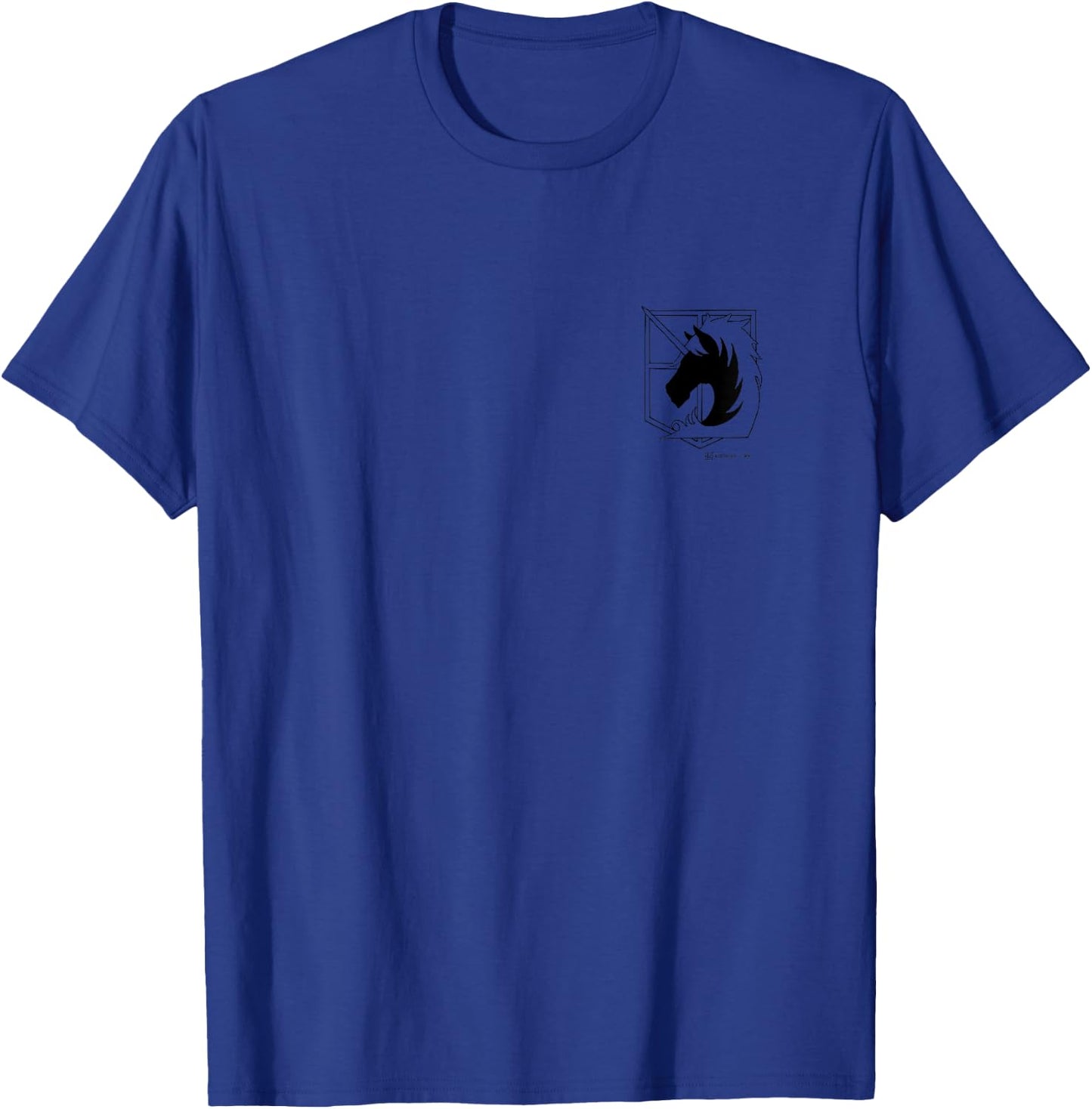 Attack on Titan Military Police Regiment Small Pocket Logo T-Shirt - T-Shirt | Royal