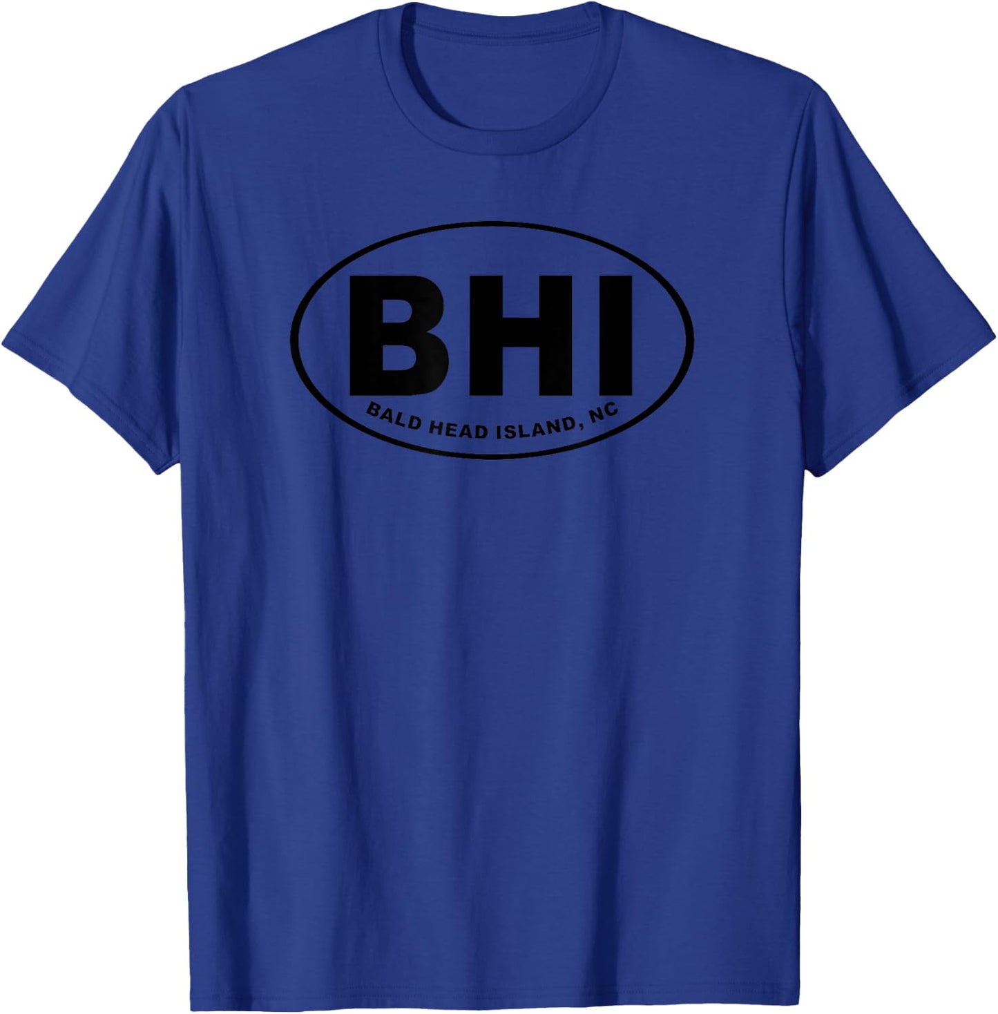 BHI Bald Head Island North Carolina Beach Vacation NC Art T-Shirt - T-Shirt | Royal
