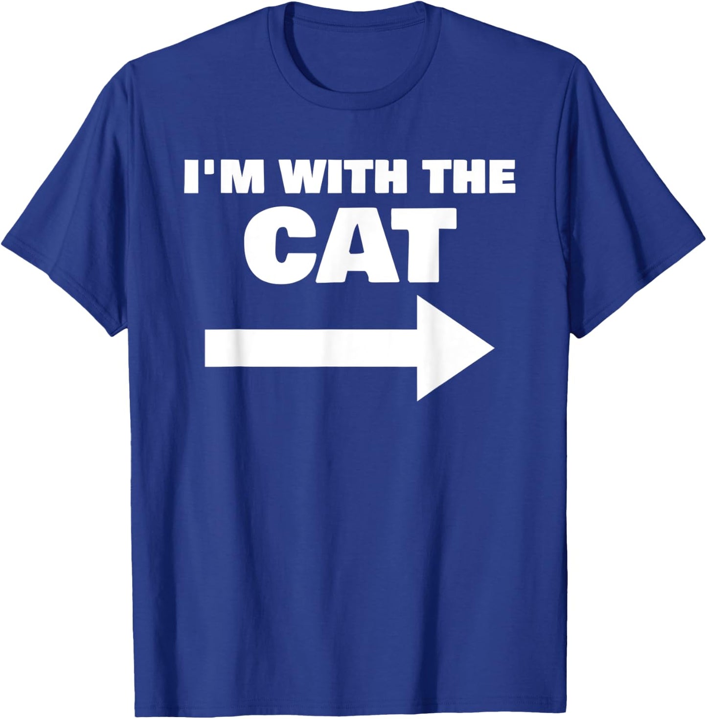 I'm With The Cat Funny Matching Halloween Couple Costume T-Shirt - T-Shirt | Royal