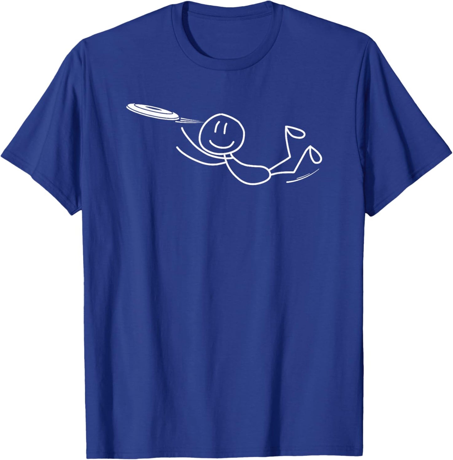 Frisbee Stickman Disc Golf Funny Ultimate Frisbee Game T-Shirt - T-Shirt | Royal