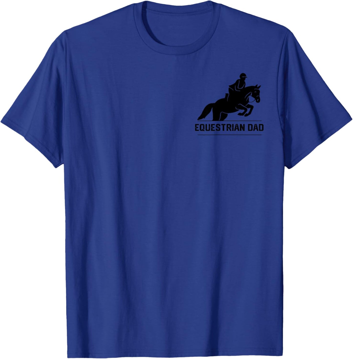 Equestrian dad life messy bun hair Horse Show dad Horseback T-Shirt - T-Shirt | Royal