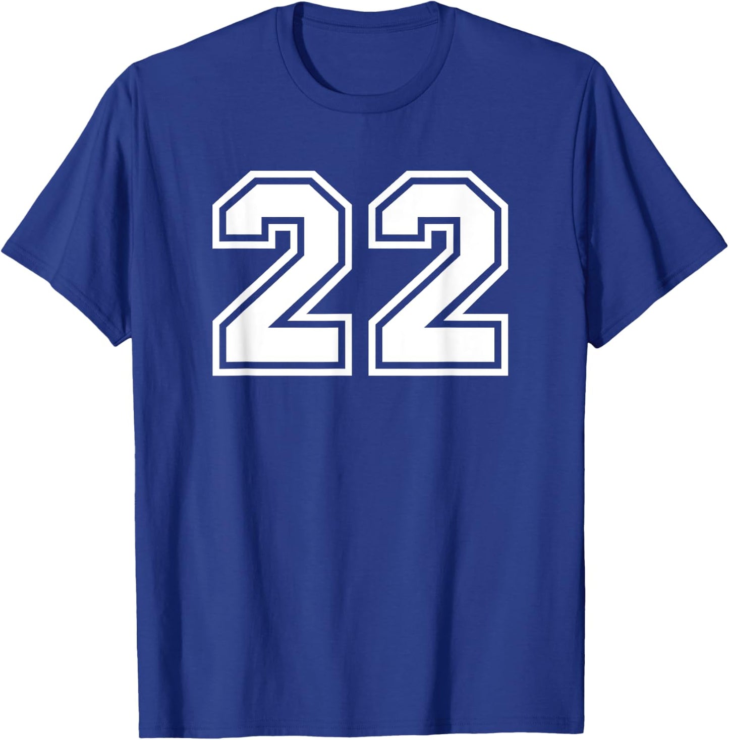 Number #22 Sports Jersey Lucky Favorite Number T-Shirt - T-Shirt | Royal