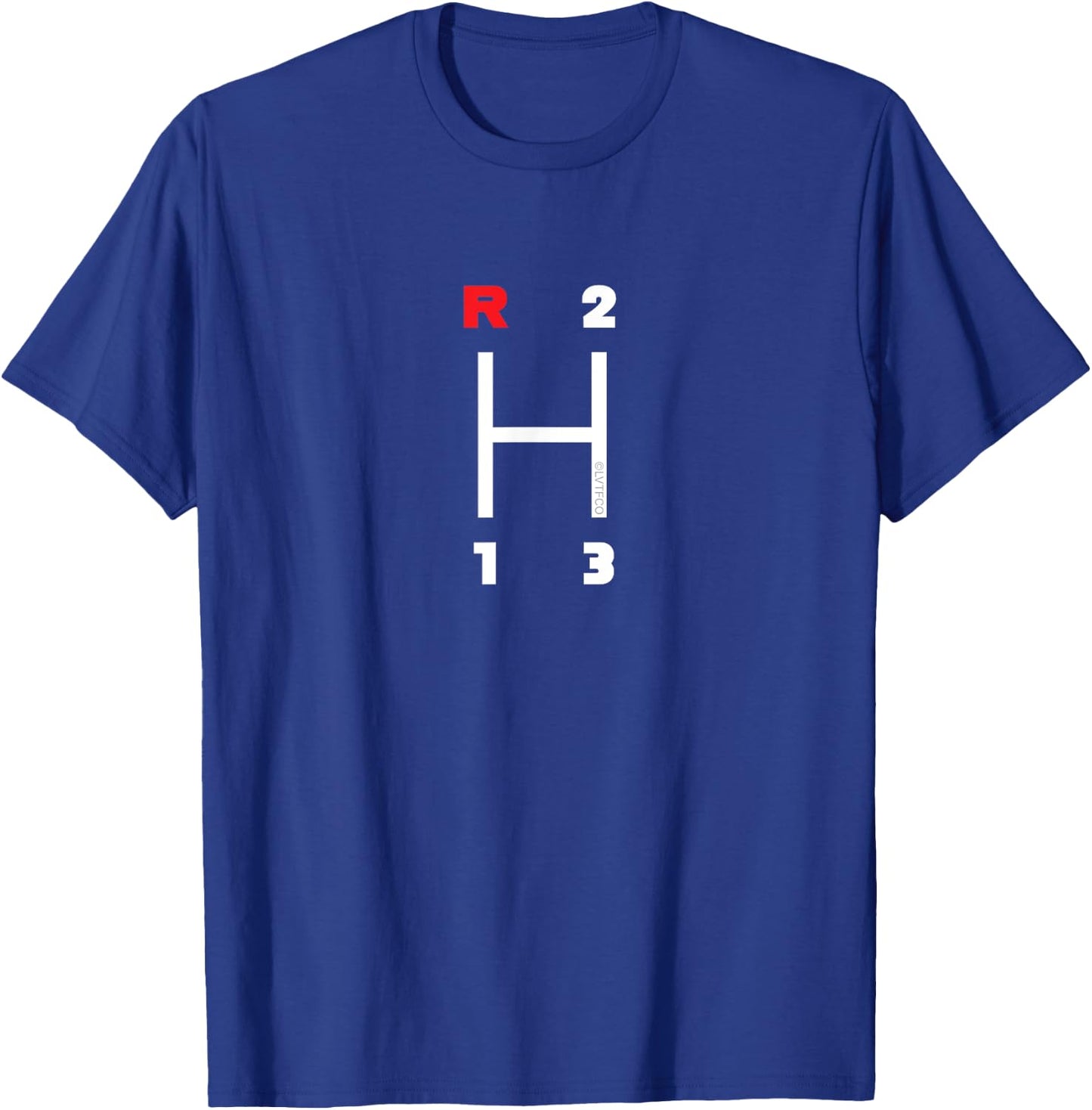 Car Gear Shifter Pattern Manual Transmission (3 Speed) T-Shirt - T-Shirt | Royal