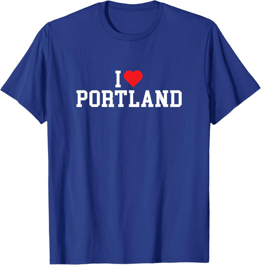 Portland - I Love Portland - Throwback Design - Classic T-Shirt - T-Shirt | Royal
