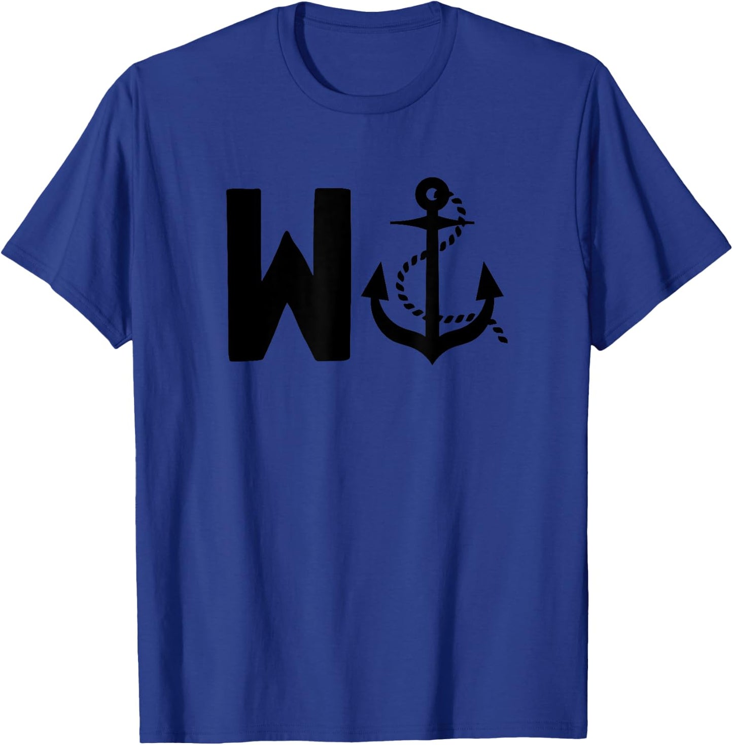 Sarcastic Saying W ANCHOR Funny Wanker Sailing Enthusiasts T-Shirt - T-Shirt | Royal