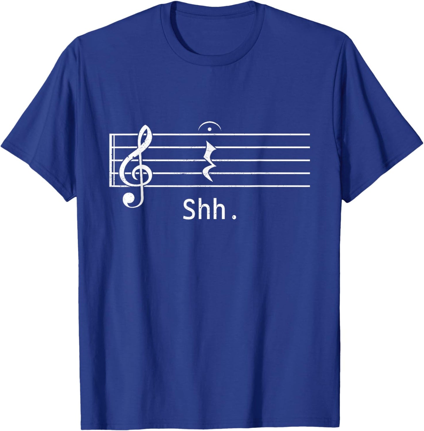 Music Lover Funny Musician Shh Quarter Rest And Fermata T-Shirt - T-Shirt | Royal