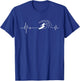 Big Wave Surfing Heartbeat - Surfers Beach Lover Surfboard Women Girls Kids T-Shirt - T-Shirt | Royal