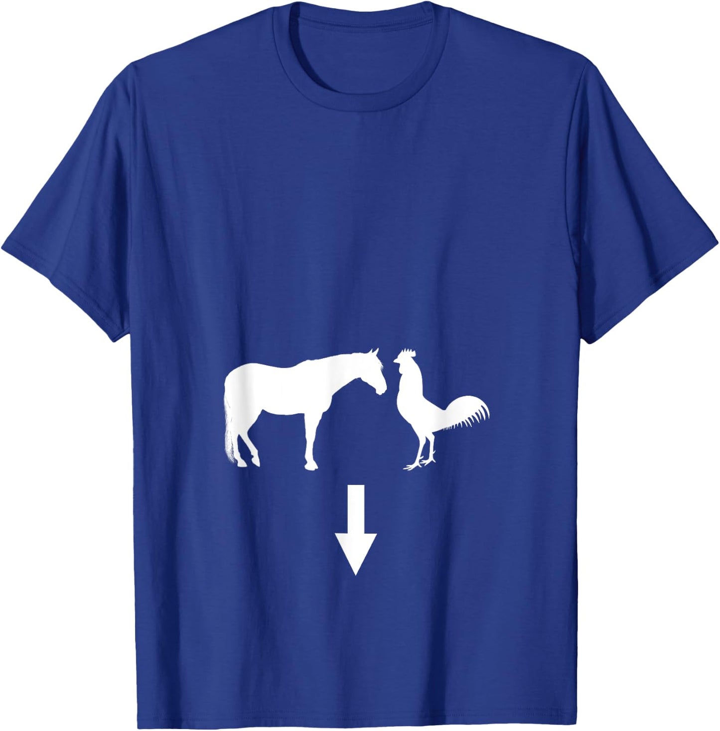 Funny Horse Cock Rooster T-Shirt - T-Shirt | Royal