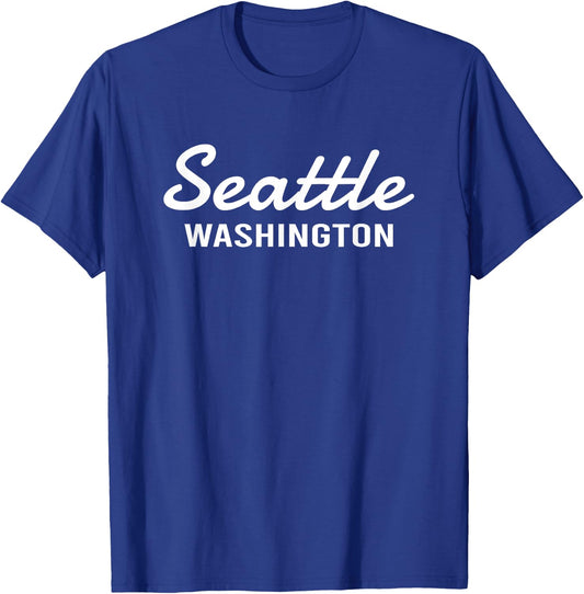 Seattle - Washington - Throwback Design - Classic T-Shirt - T-Shirt | Royal
