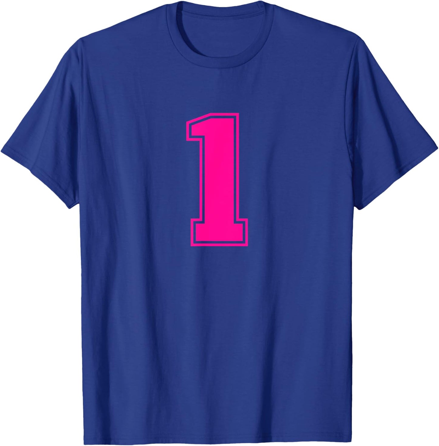 1 Pink Sport Number T-Shirt - T-Shirt | Royal