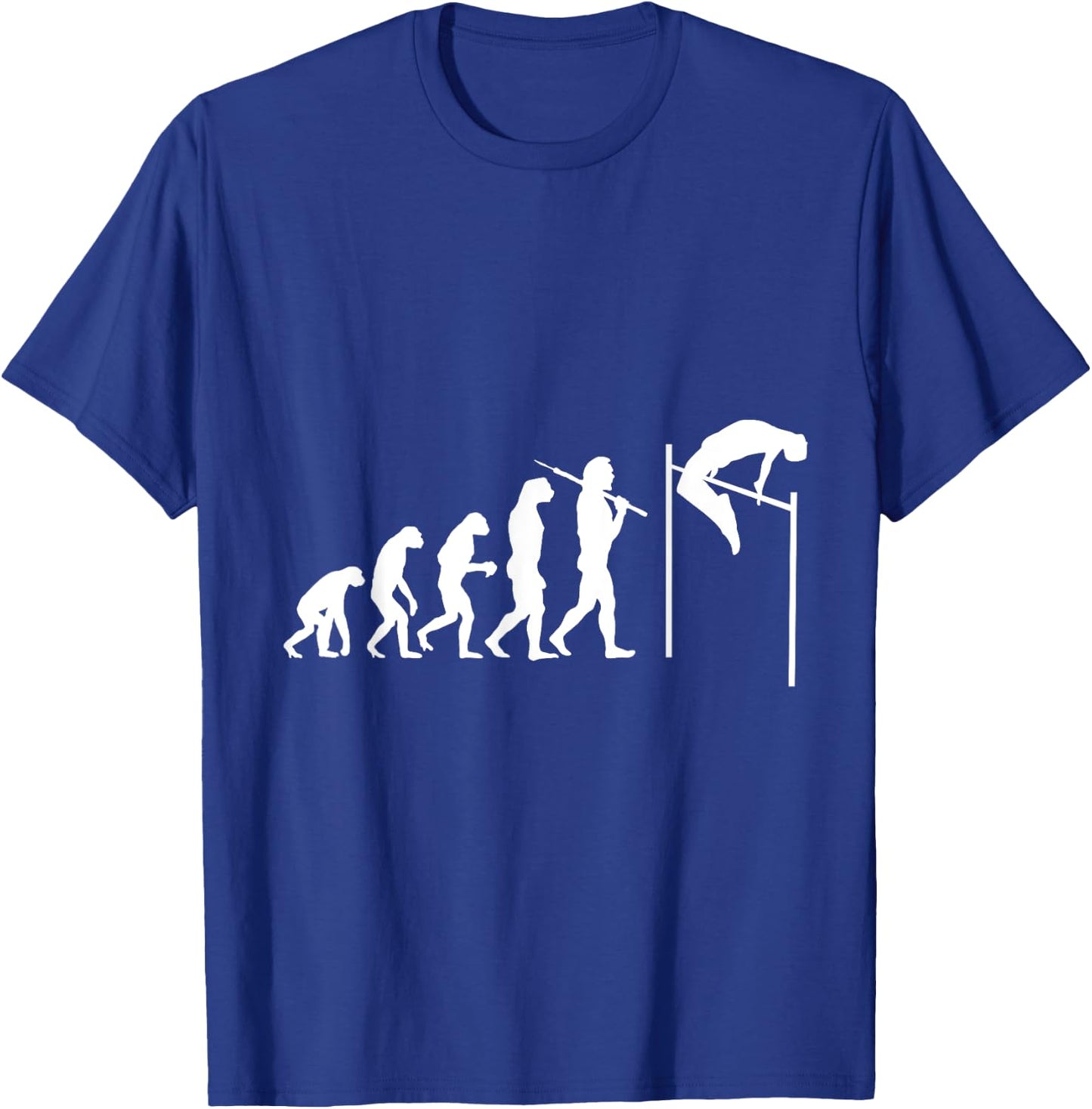 Funny Evolution High Jump Athletics T-Shirt - T-Shirt | Royal