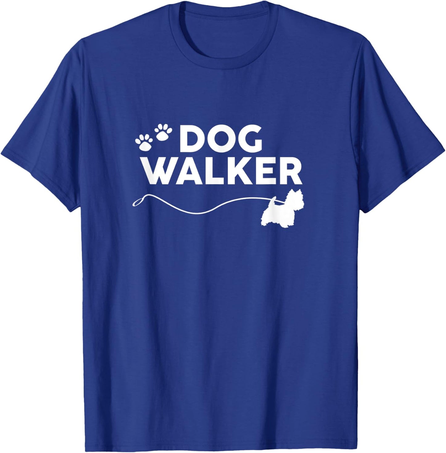 Westie Dog Walker Gifts Cute Dog Lover Walking Rescue Puppy T-Shirt - T-Shirt | Royal