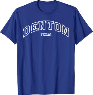 Denton Texas TX Vintage Throwback Classic Athletic T-Shirt - T-Shirt | Royal