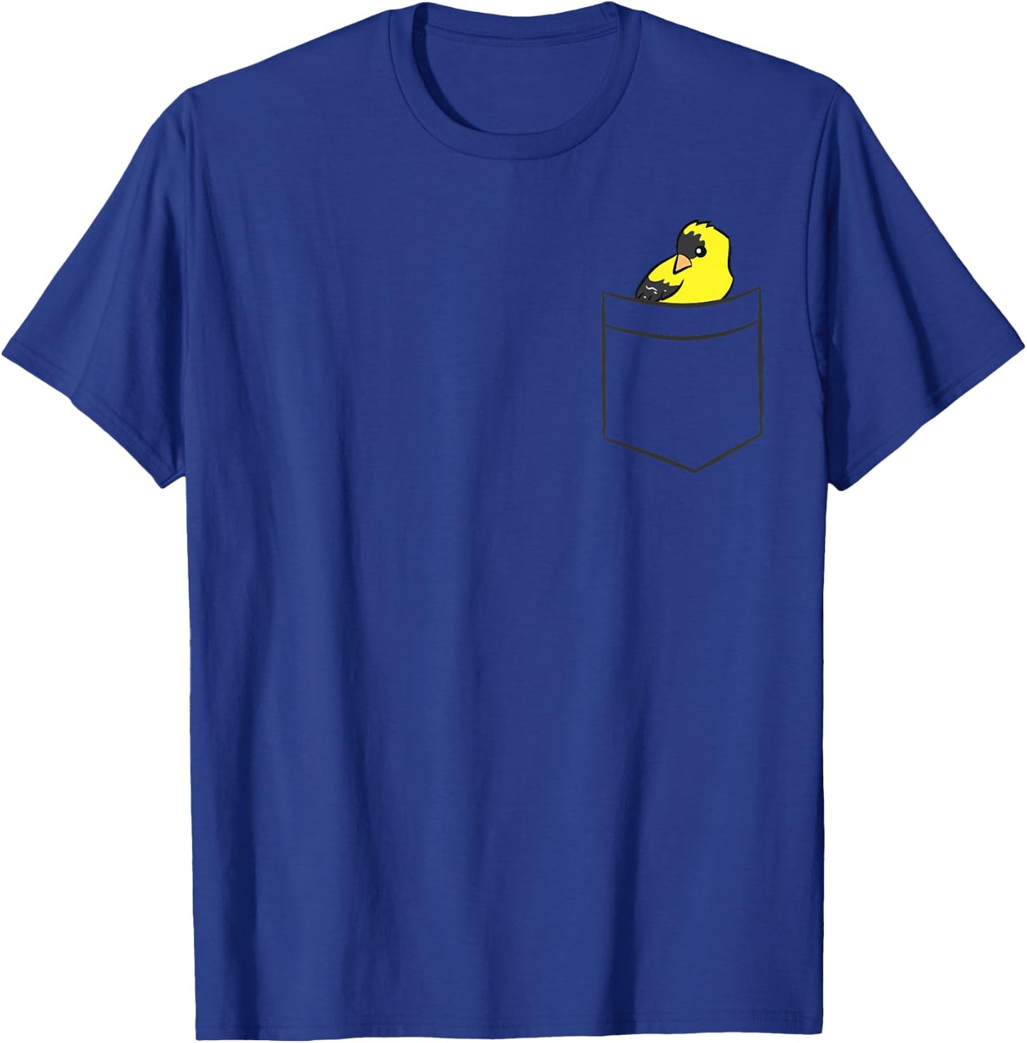Goldfinch Bird In A Pocket T-Shirt - T-Shirt | Royal