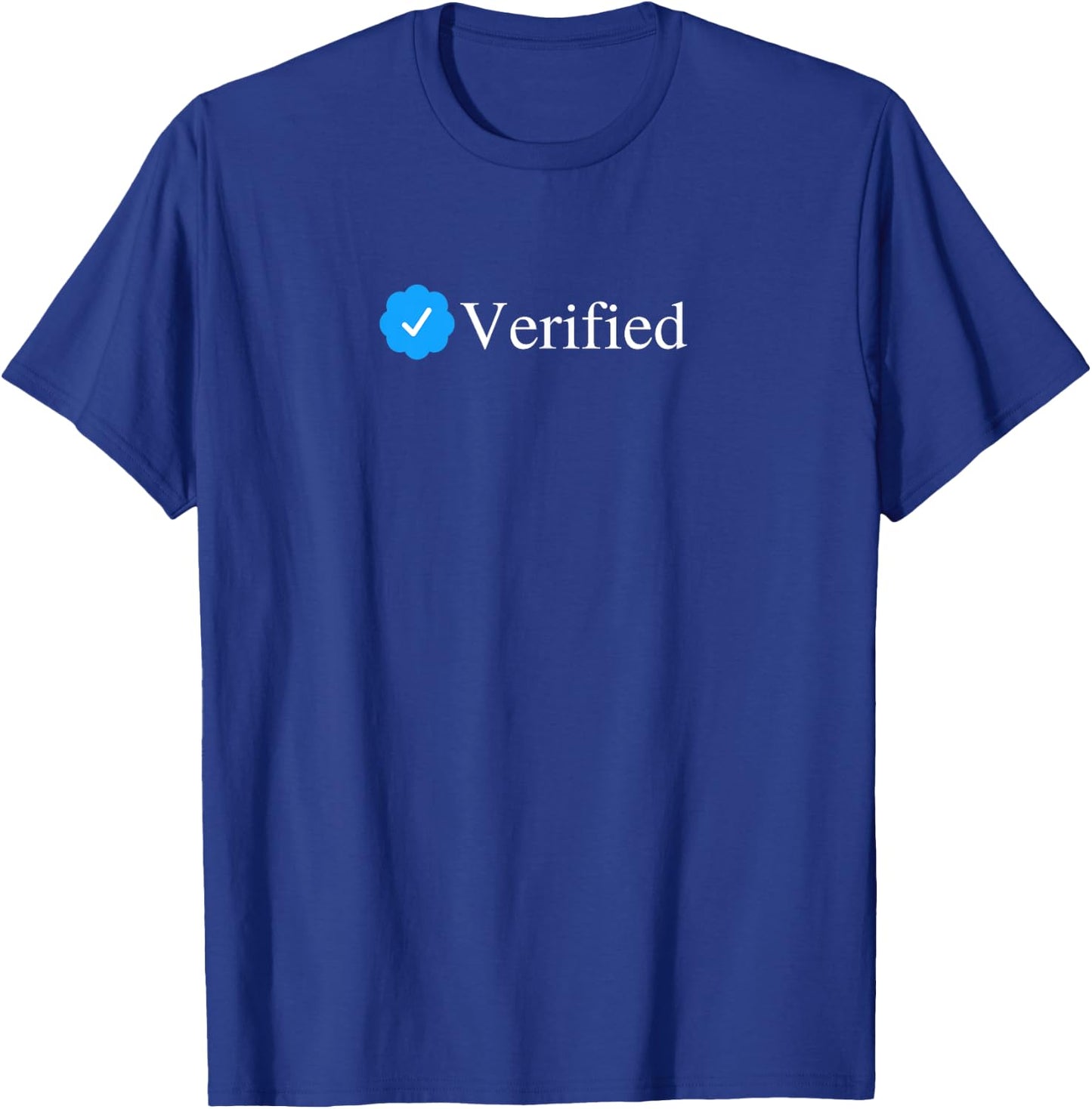 Social Media Blue Check Mark Verified Account Badge T-Shirt - T-Shirt | Royal