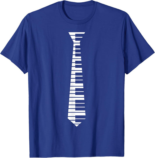 Piano Neck Tie Funny Humorous Keyboard Music Player, Pianist T-Shirt - T-Shirt | Royal