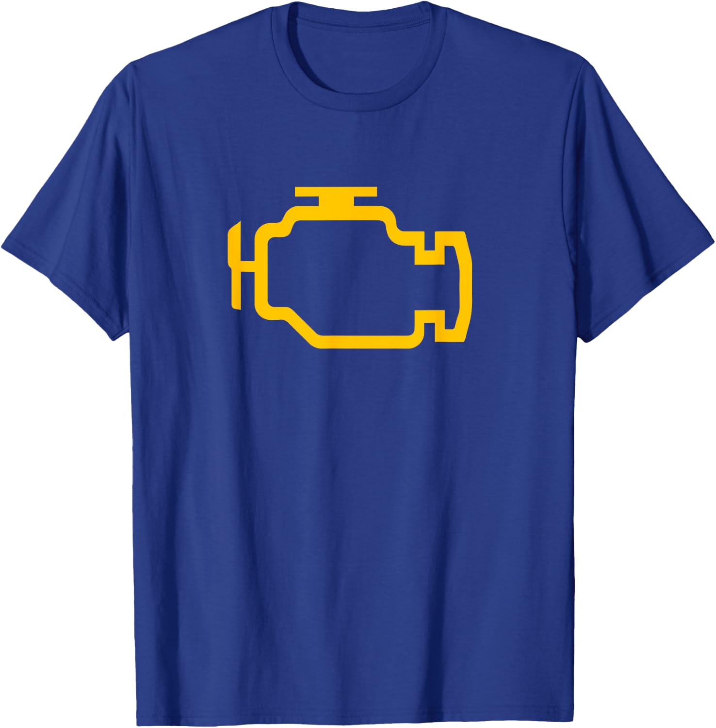 Yellow Check Engine Light T-Shirt - T-Shirt | Royal