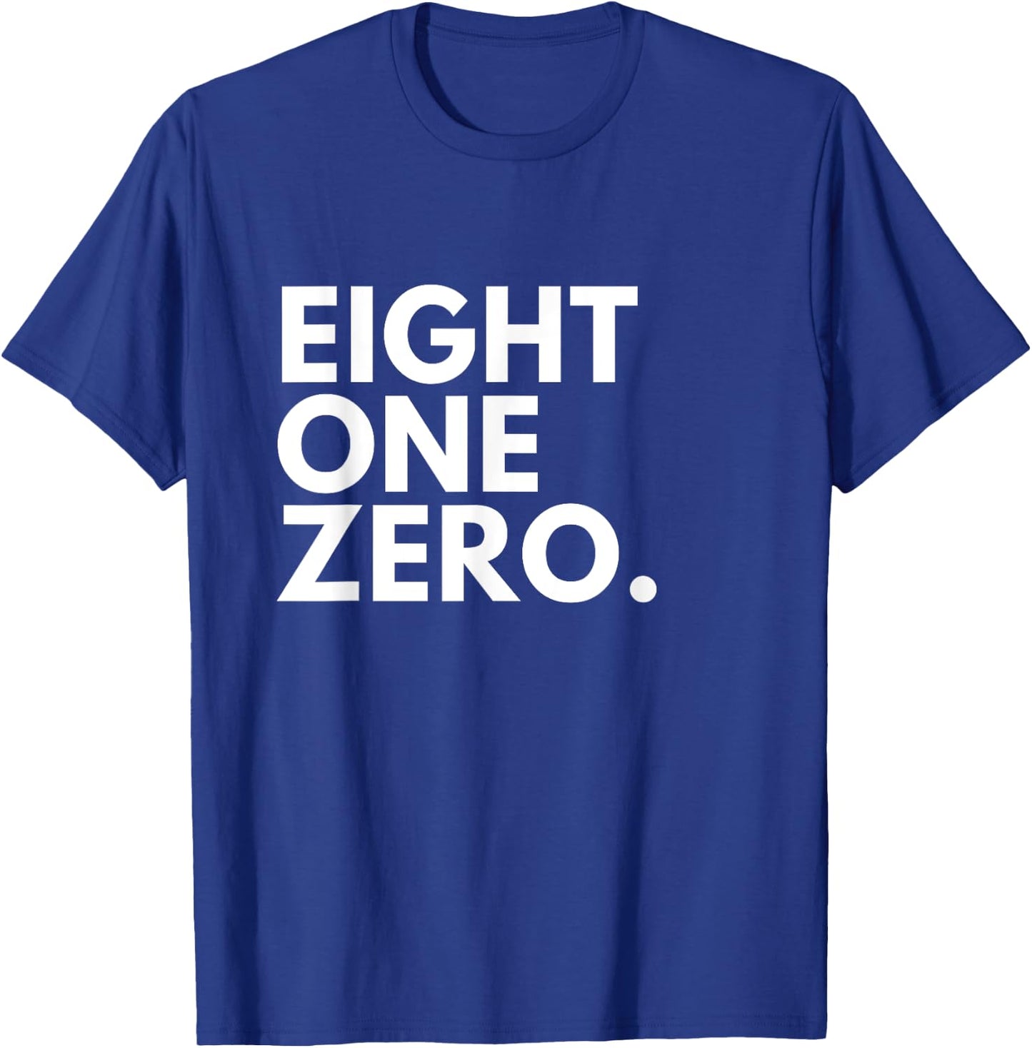 EIGHT ONE ZERO Area Code 810 Flint MI Michigan USA T-Shirt - T-Shirt | Royal