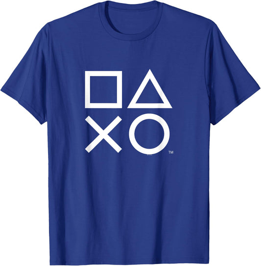 PlayStation PS5 Gamer Controller Icons in Classic White T-Shirt - T-Shirt | Royal