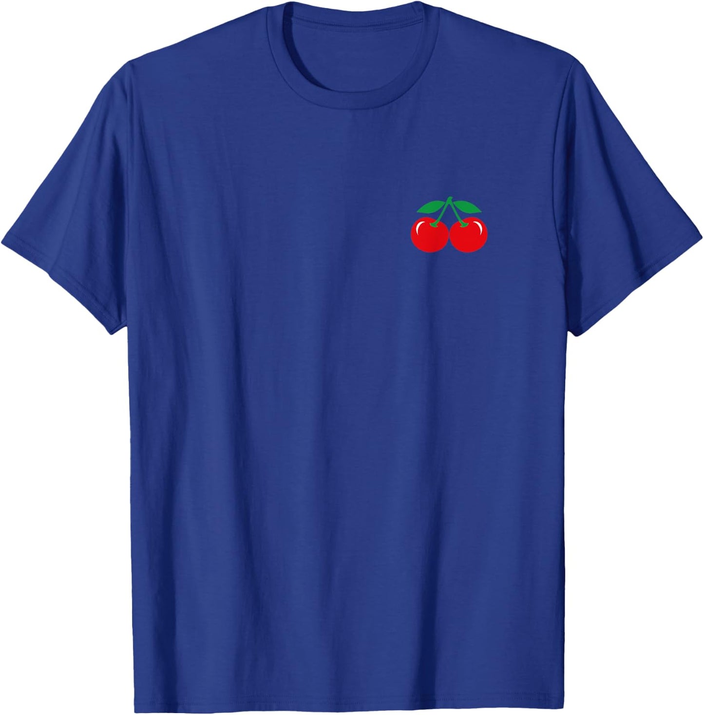 Humor Small minimalist Cherry fruit simple Cherries T-Shirt - T-Shirt | Royal