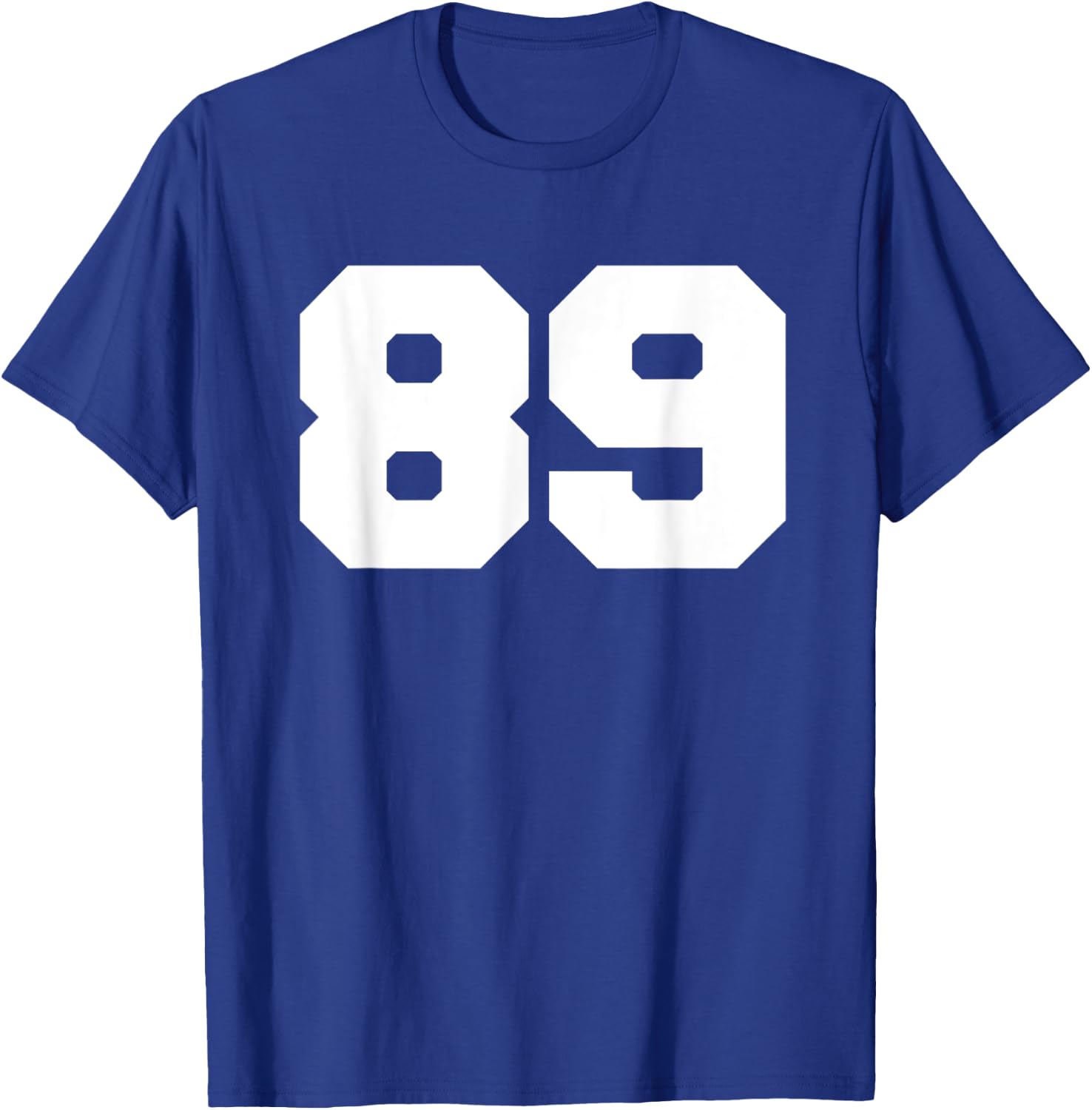 Number 89 Sports Jersey Player #89 Fan FRONT PRINT Varsity T-Shirt - T-Shirt | Royal